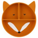 Siliconen bord met vakjes en zuignap - Mr. Fox
