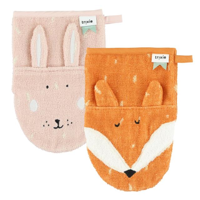 Washandje  2-pack | Mrs. Rabbit - Mr. Fox