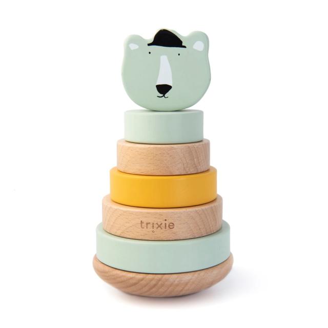 Wooden stacking toy - Mr. Polar Bear