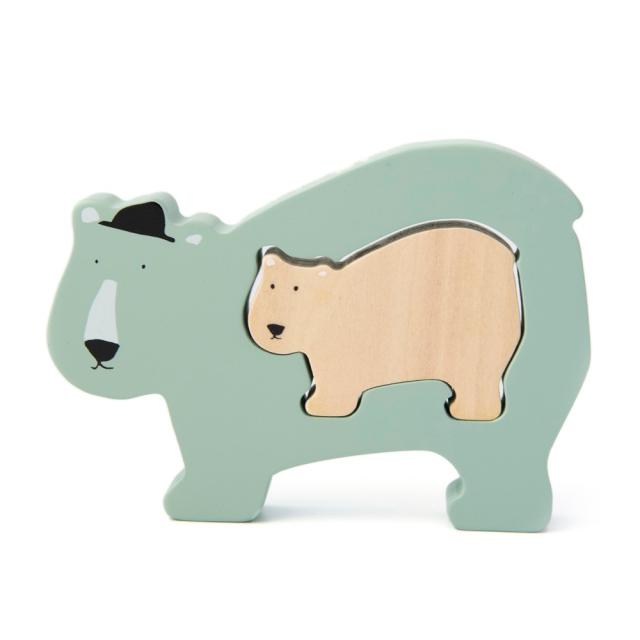 Houten babypuzzel - Mr. Polar Bear