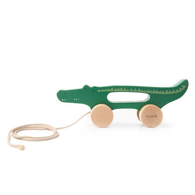 Wooden pull along toy - Mr. Crocodile