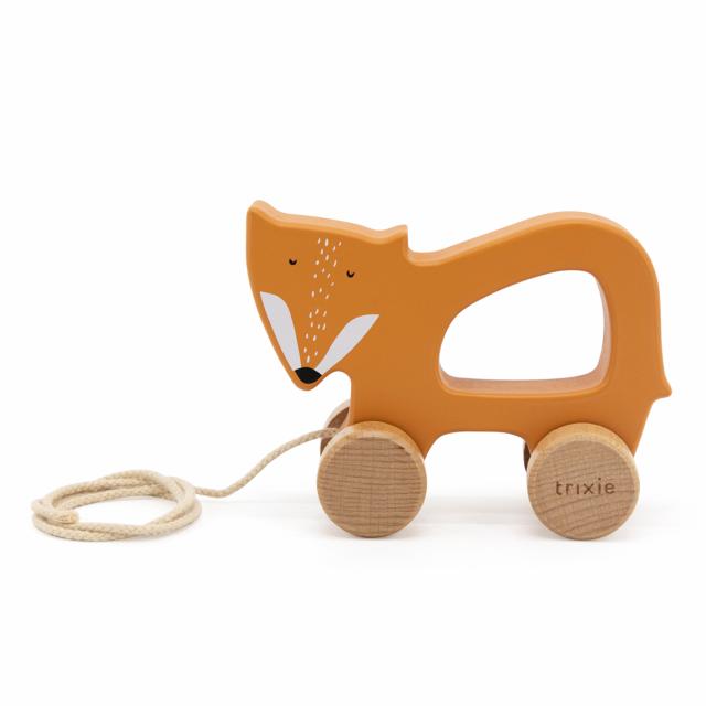 Wooden pull along toy - Mr. Fox