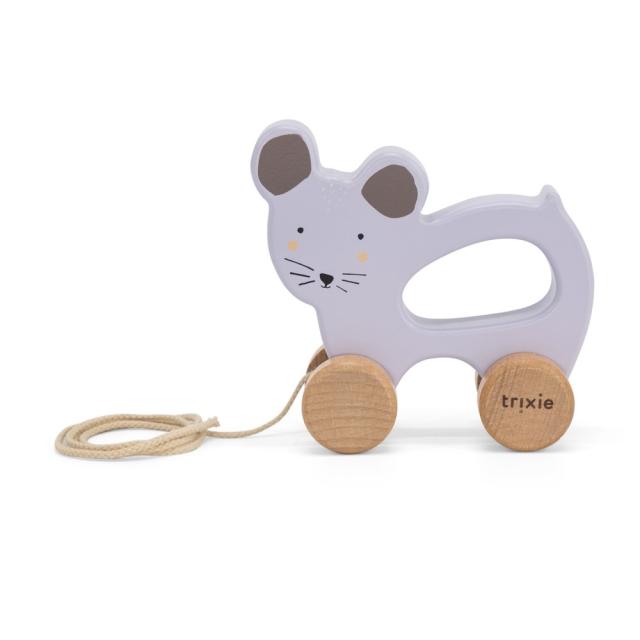 Wooden pull along toy - Mrs. Mouse 