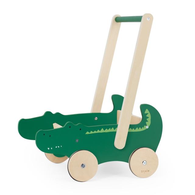 Wooden push along cart - Mr. Crocodile