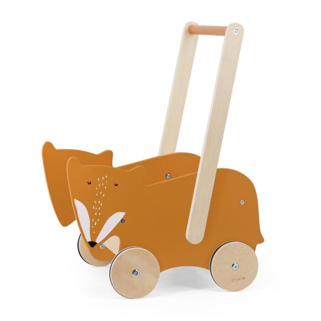 Wooden push along cart - Mr. Fox