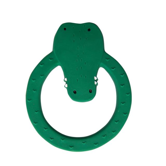 Natuurlijk rubber ronde bijtring  - Mr. Crocodile