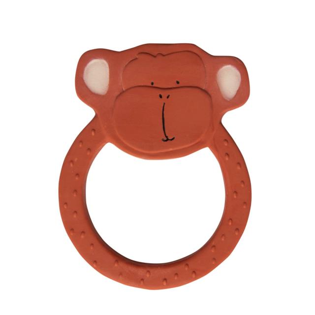 Natural rubber round teether - Mr. Monkey