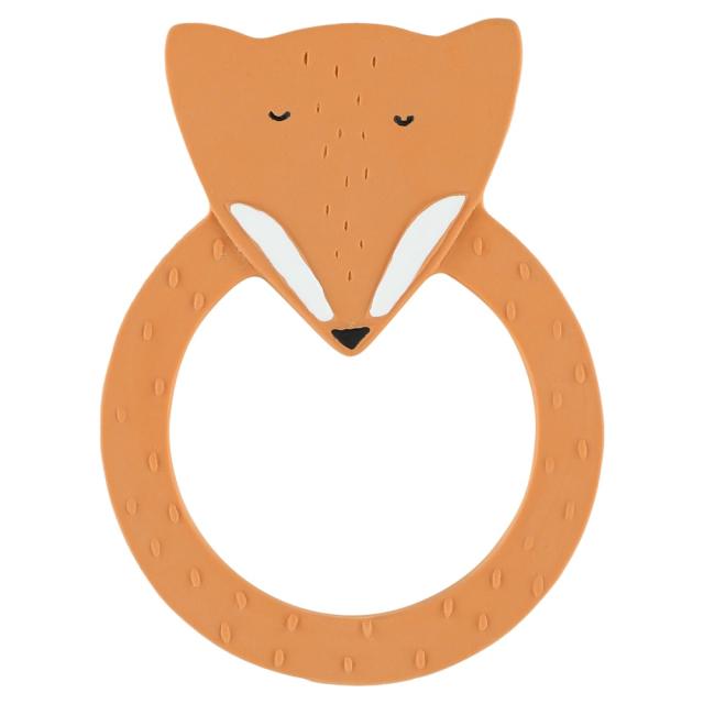 Beißring aus Naturkautschuk, rund - Mr. Fox