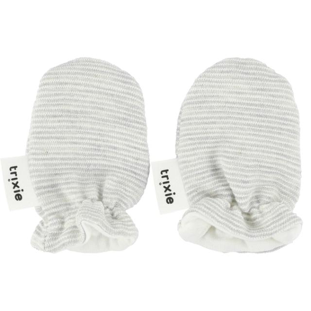 Newborn mittens  - Powder stripes