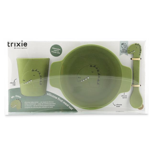 Silicone first meal set - Mr. Dino