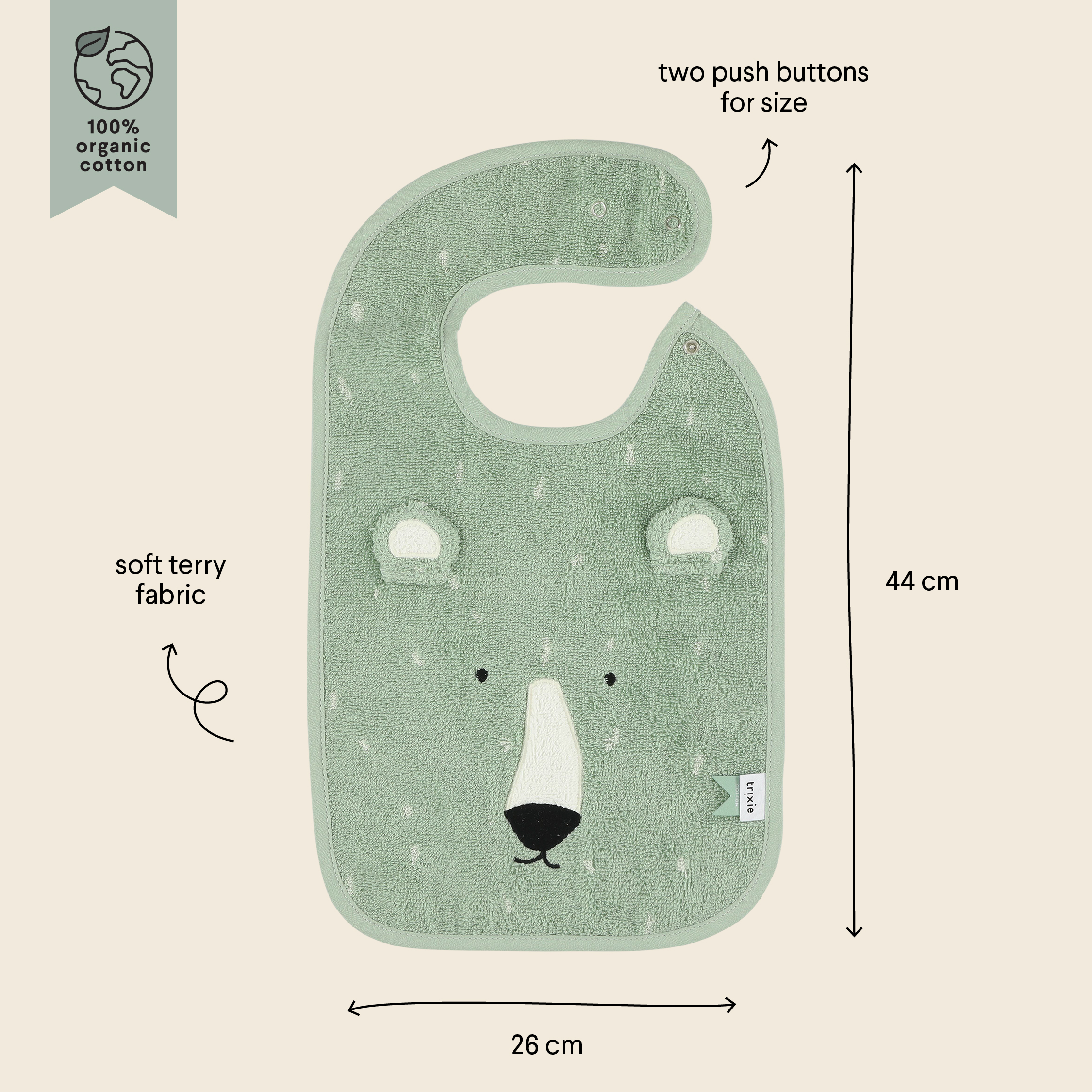TRIXIE Mealtime Bib - Mr. Polar Bear