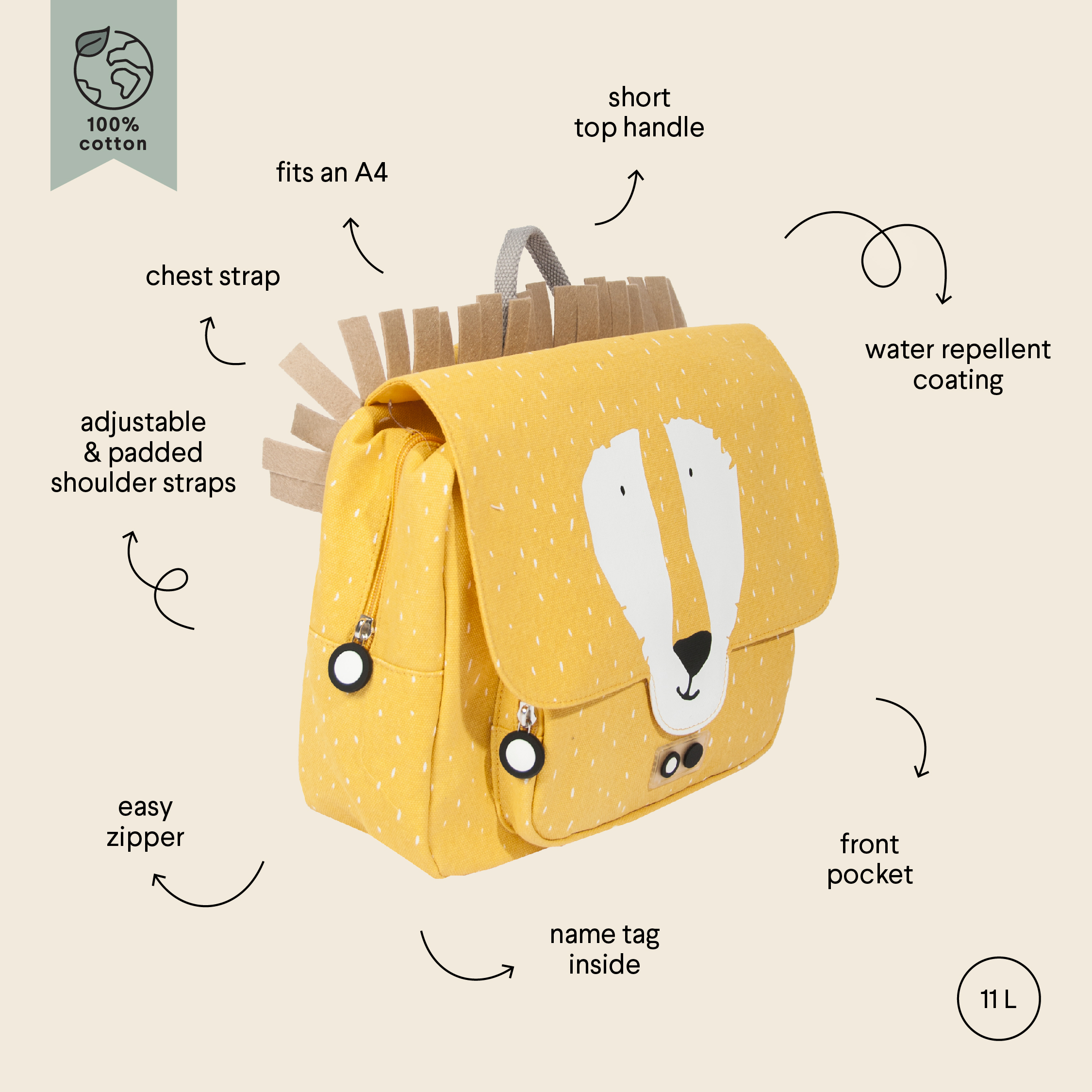 TRIXIE Mr. Lion Satchel TRIXIE Mr. Lion Satchel