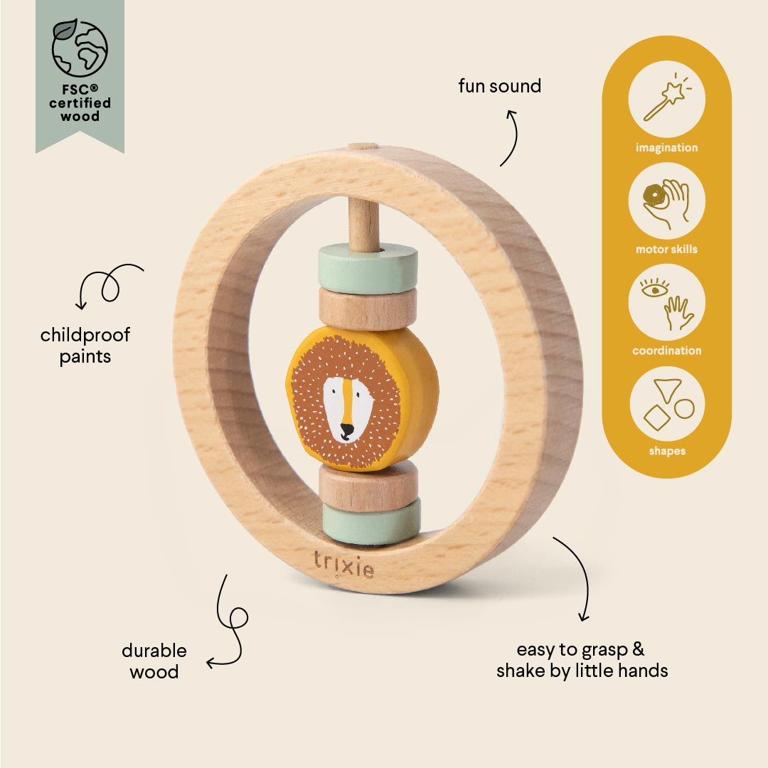 TRIXIE Round Rattle - Mr. Lion