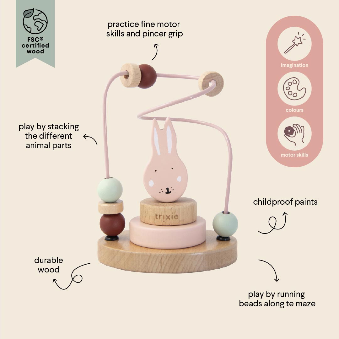 TRIXIE Wooden beads maze - Mrs. Rabbit TRIXIE Wooden beads maze - Mrs. Rabbit