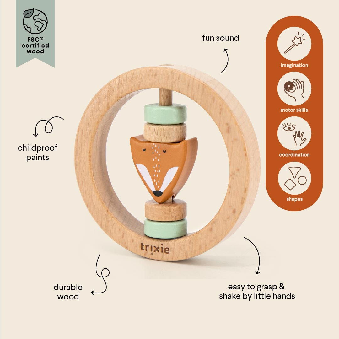 TRIXIE Round Rattle - Mr. Fox TRIXIE Round Rattle - Mr. Fox