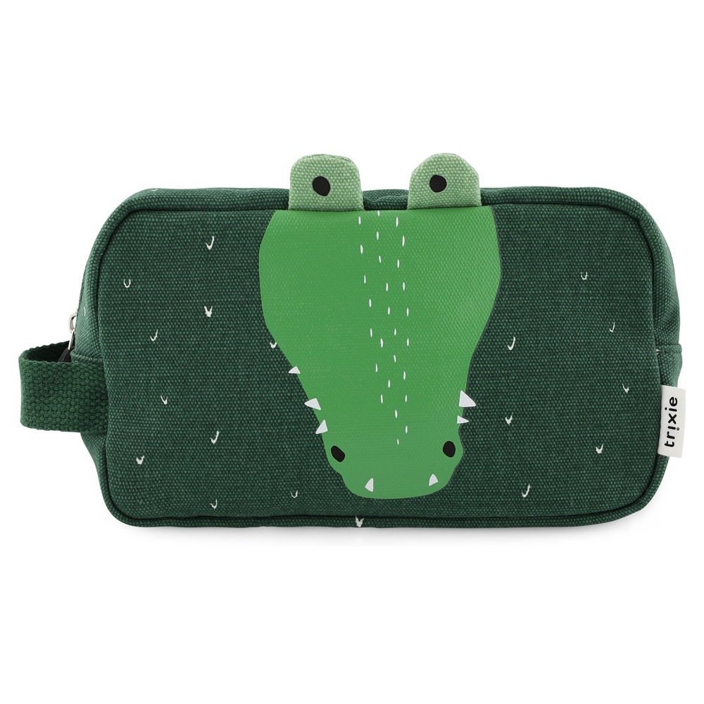 Trousse de toilette bébé verte crocodile