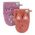 Washandje 2-pack | Mrs. Cat - Mrs. Peacock