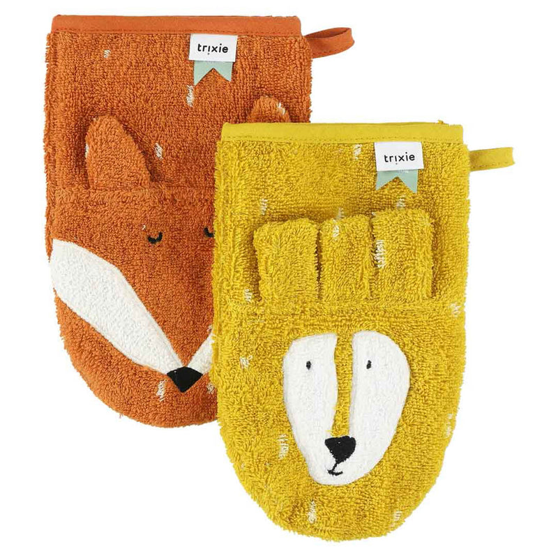 Washandje 2-pack | Mr. Lion - Mr. Fox