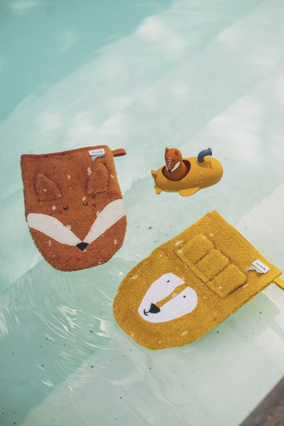 Washandje 2-pack | Mr. Lion - Mr. Fox