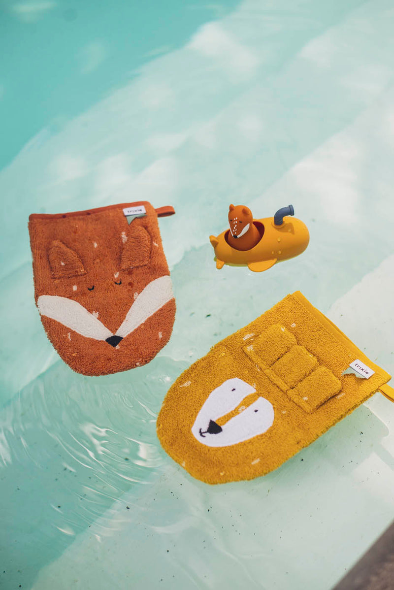Washandje 2-pack | Mr. Lion - Mr. Fox