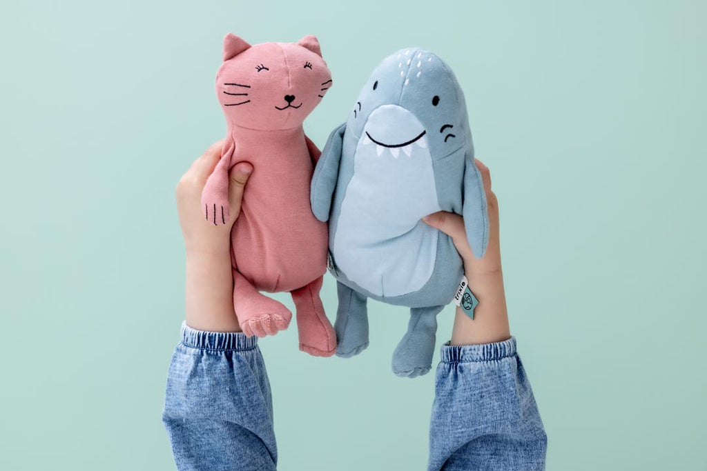 Trixie plush Mrs. Cat and Mr. Shark