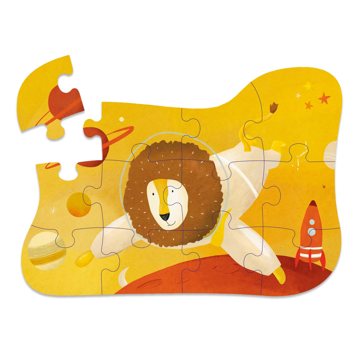 Puzzle à forme - Astronaute Mr. Lion - 12pcs