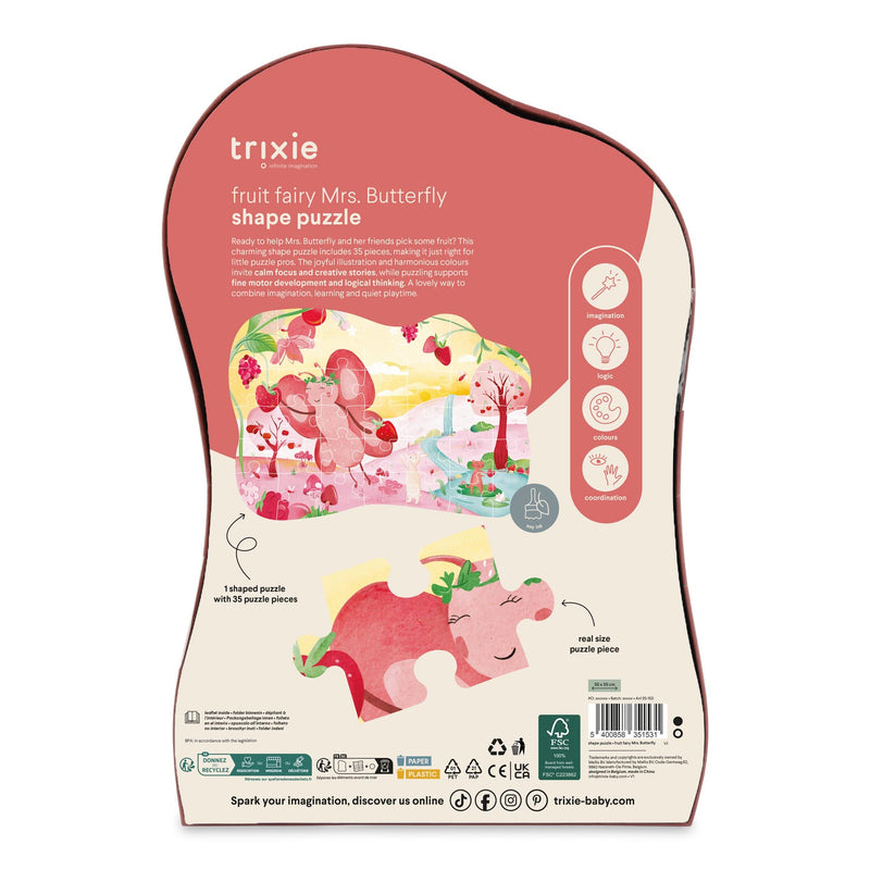 Vormenpuzzel - Fruitfee Mrs. Butterfly - 35 stuks