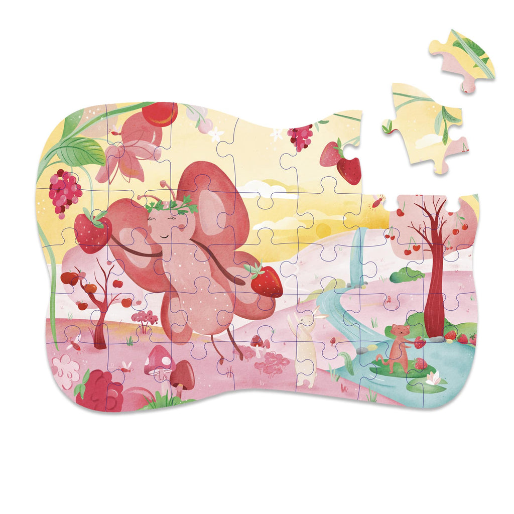Vormenpuzzel - Fruitfee Mrs. Butterfly - 35 stuks