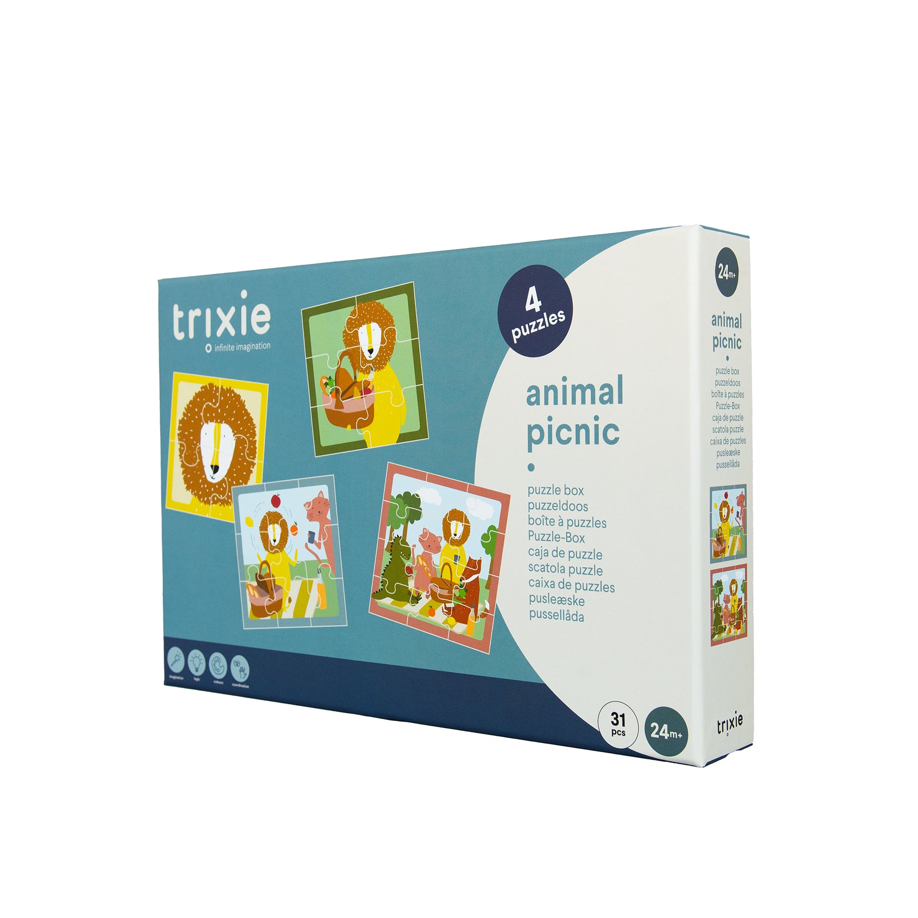 Puzzeldoos - Dieren picknick - 4 puzzels – Trixie