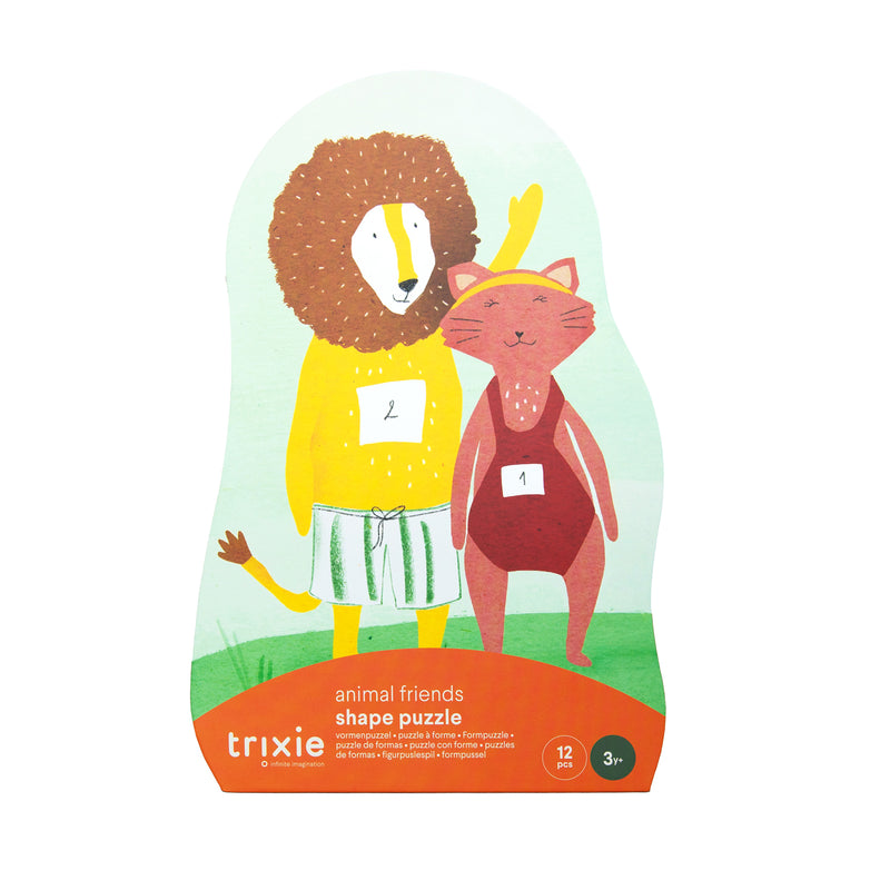 Vormenpuzzel - Dierenvrienden - 12 stuks