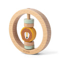 Houten ronde rammelaar - Mr. Lion