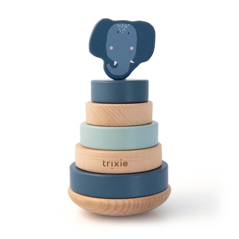 Houten stapeltoren - Mrs. Elephant