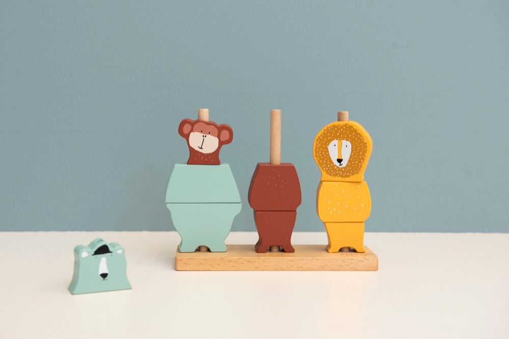 Houten dieren puzzel stapelaar