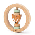 Houten ronde rammelaar - Mr. Fox