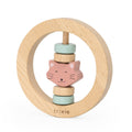 Houten ronde rammelaar - Mrs. Cat