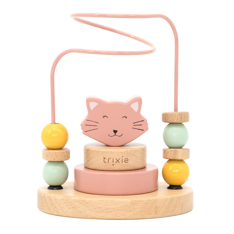 Houten kralenframe - Mrs. Cat