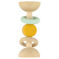 Houten rammelaar met siliconen ringen - Mr. Lion