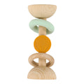 Houten rammelaar met siliconen ringen - Mr. Fox