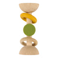 Houten rammelaar met siliconen ringen - Mr. Dino