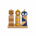 Wooden animal blocks stacker