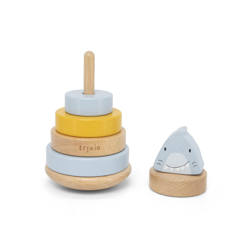 Houten stapeltoren - Mr. Shark