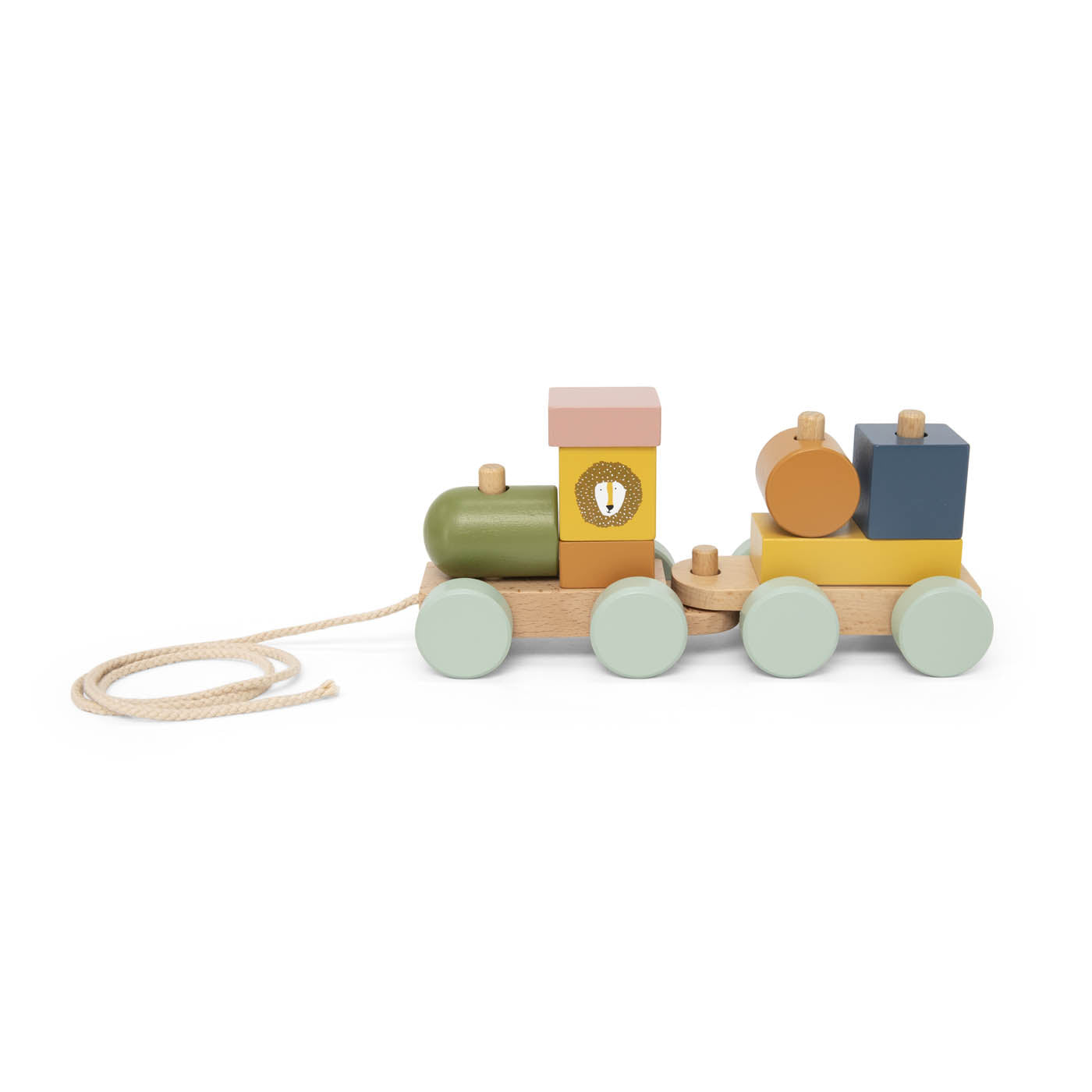 Houten mini dierentrein