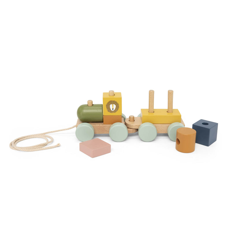 Houten mini dierentrein