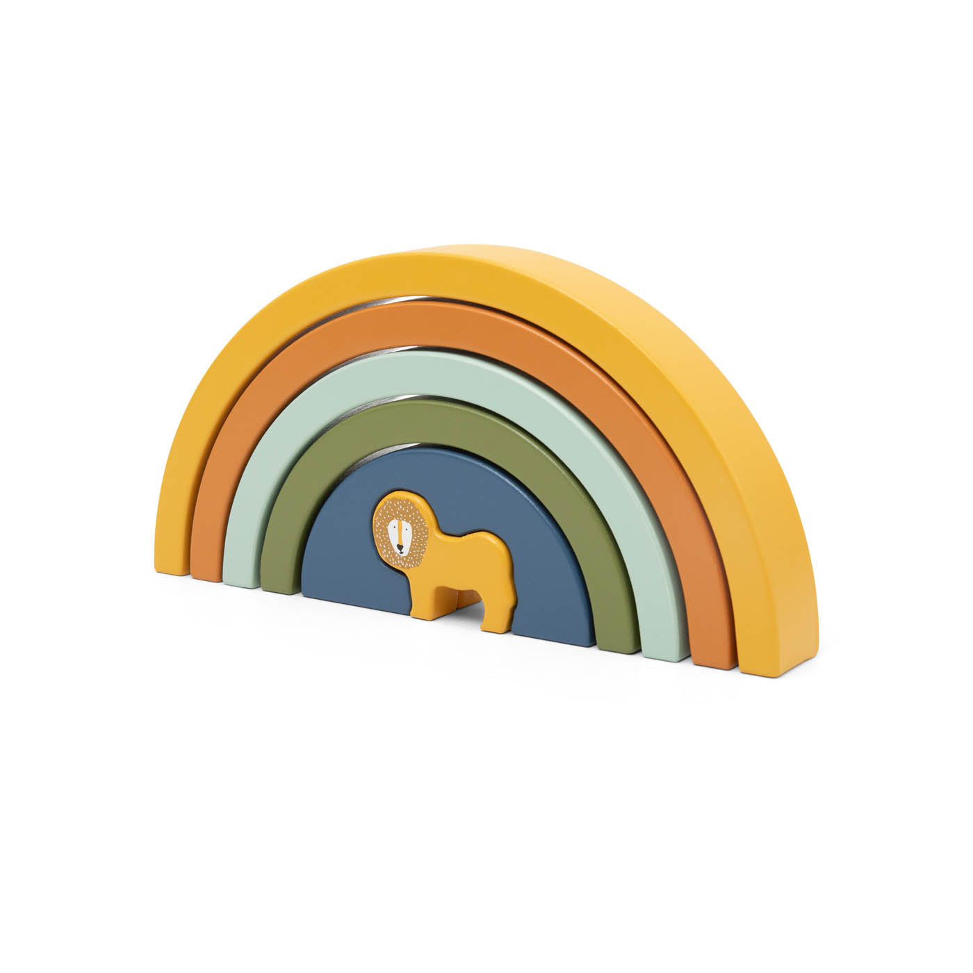 Houten stapelregenboog - Mr. Lion