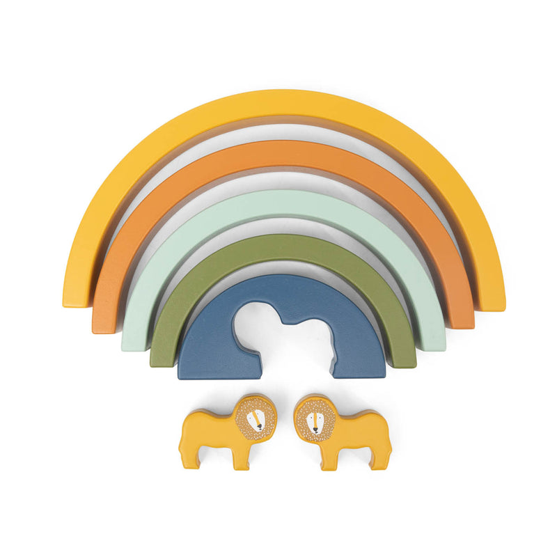 Houten stapelregenboog - Mr. Lion