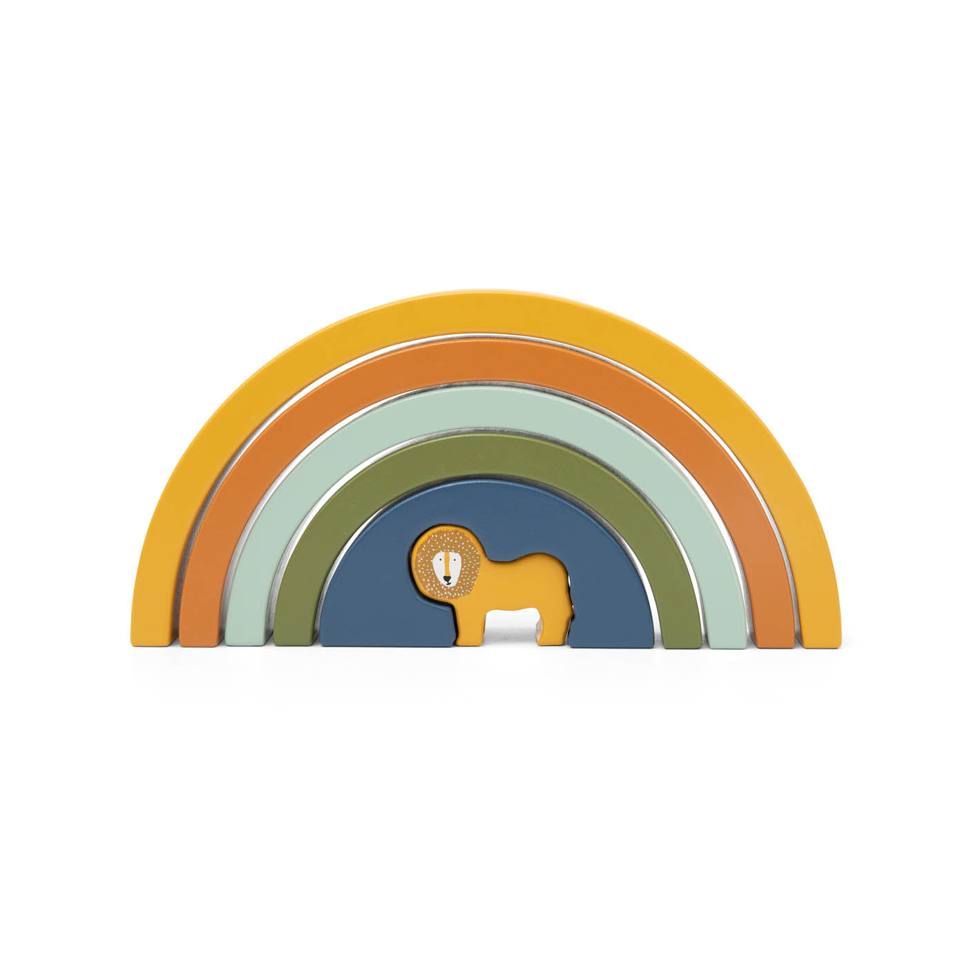 Houten stapelregenboog - Mr. Lion