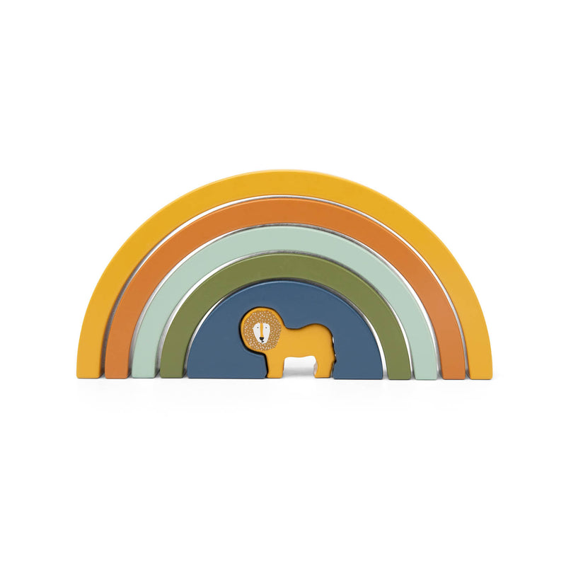 Houten stapelregenboog - Mr. Lion