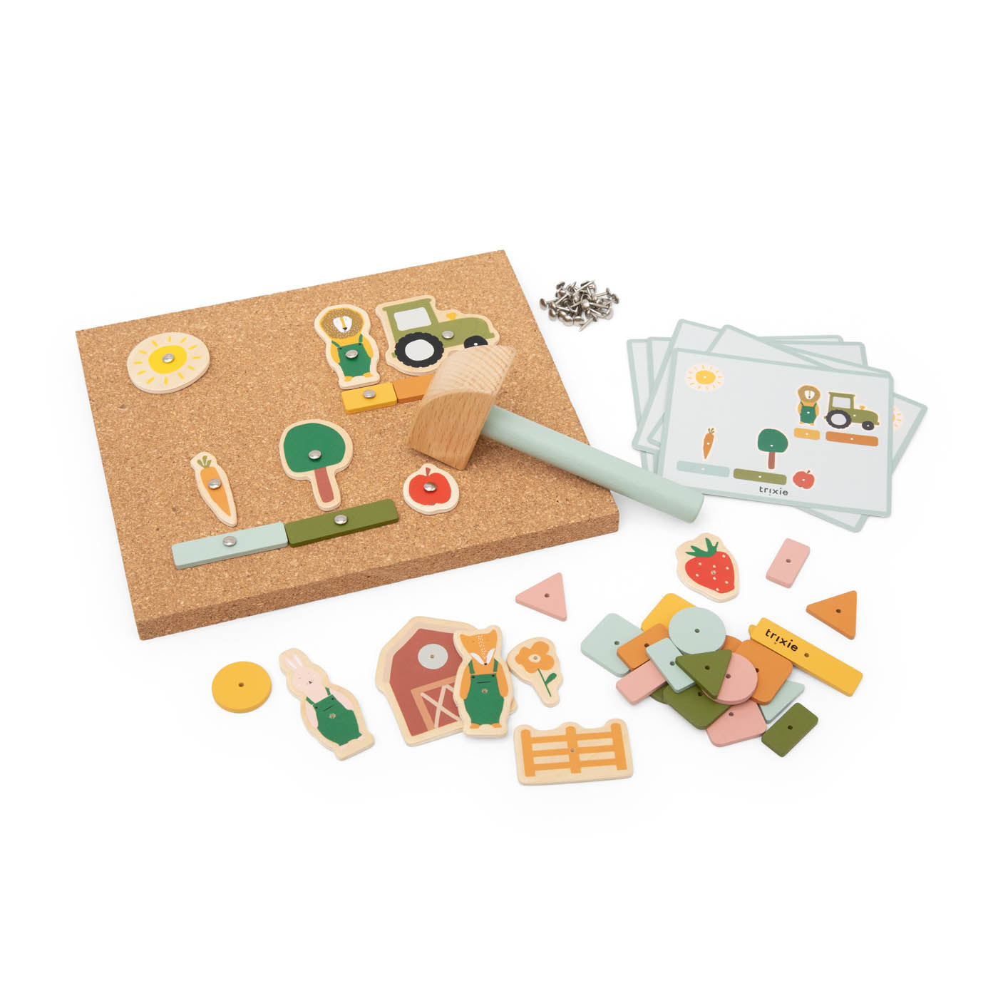 Houten hamertje tik spel - boerderij