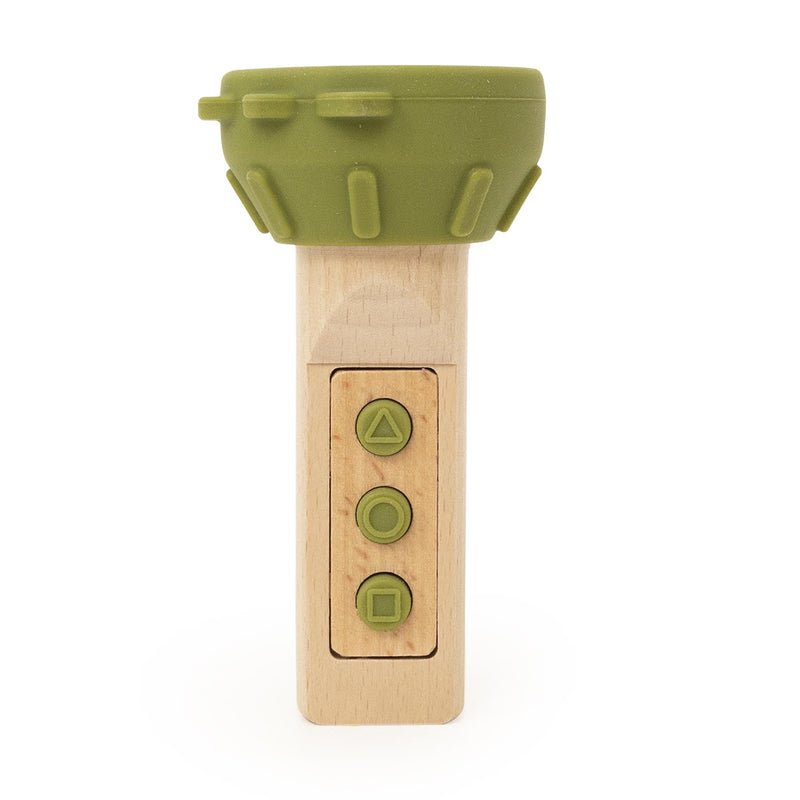 Wooden silicone flashlight - Mr. Dino