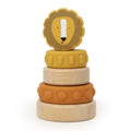 Houten stapeltoren met siliconen ringen - Mr. Lion